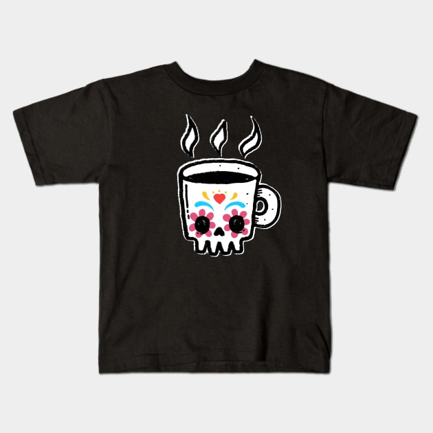 Day of the coffee Kids T-Shirt by Walmazan